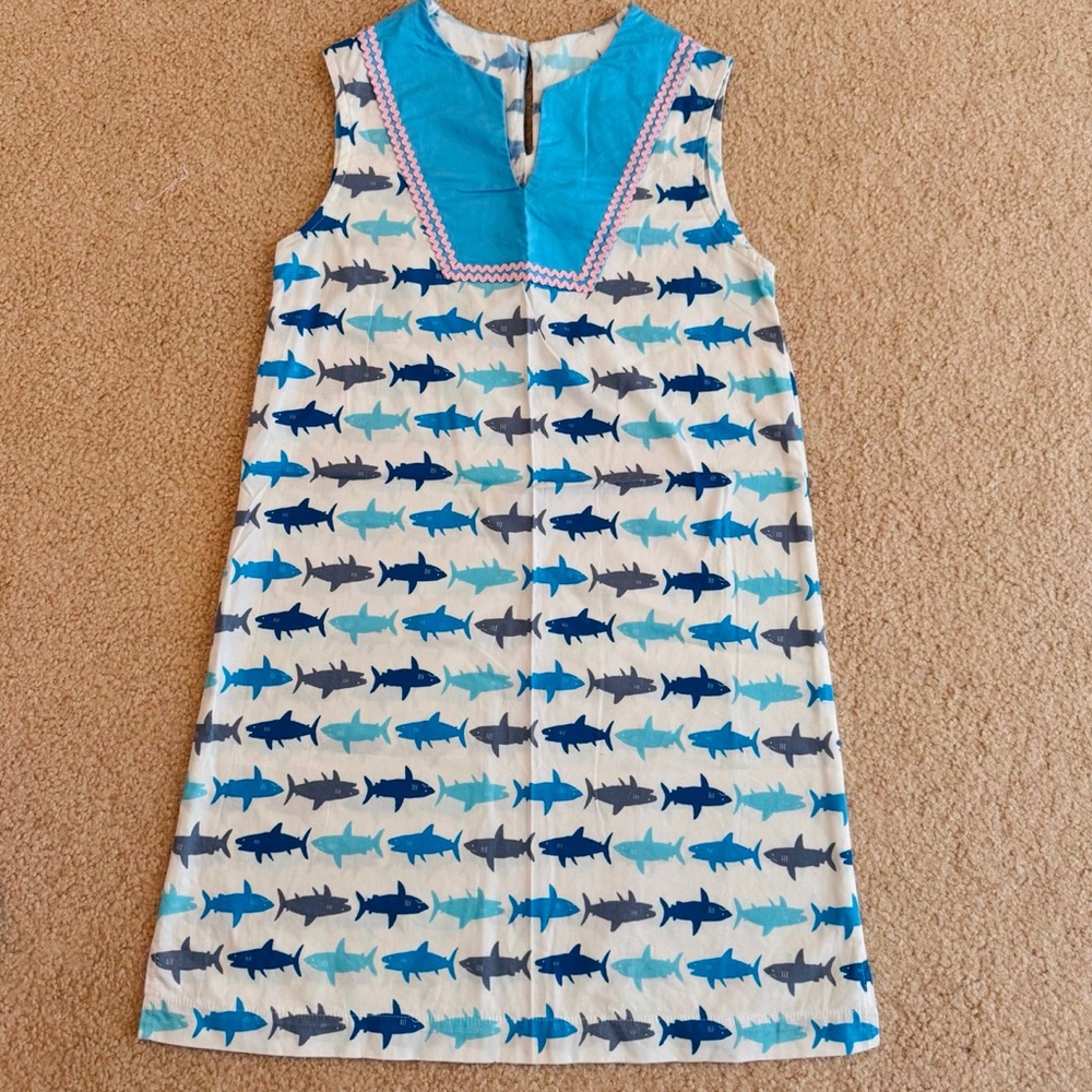 Hannah Kate girls size 12 shark fabric dress